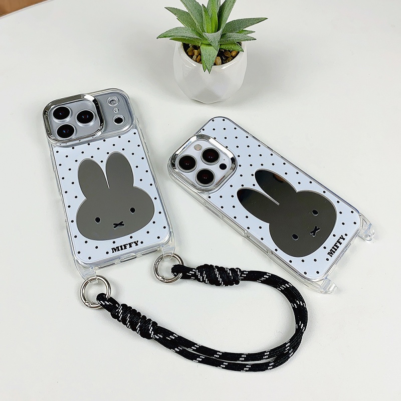 Casing HP iPhone 15 16 17 Pro - Cute Cartoon Wrist Strap Silicone Case ulasan dan harga