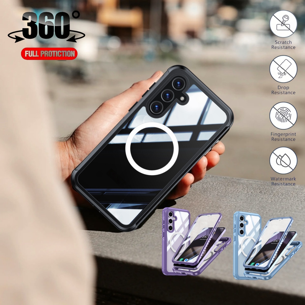 360 °   Casing Pelindung Selur - Clear Shockproof Bumper Case ulasan dan harga