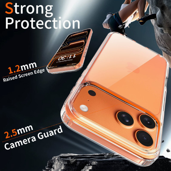 Casing Transparan dengan Banta - Clear Shockproof Bumper Case ulasan dan harga