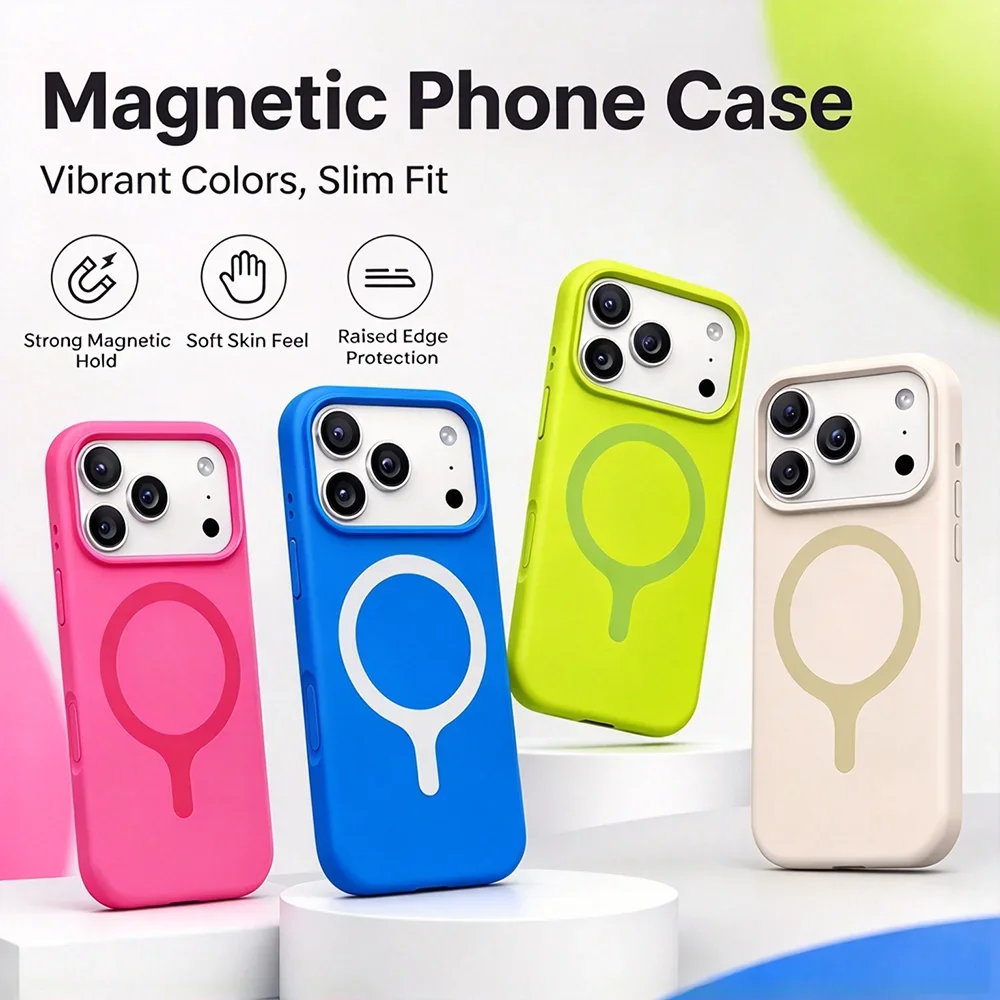 Casing Ponsel Silikon Cair Mag - Liquid Silicone Magnetic Phone Case ulasan dan harga